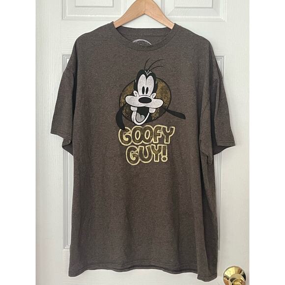 Mens Goofy Guy Disney Brown T Shirt Size XL - Picture 1 of 4